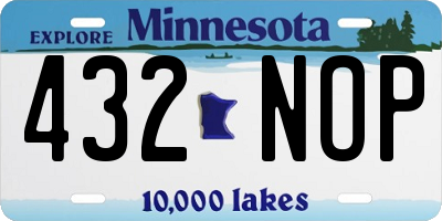 MN license plate 432NOP