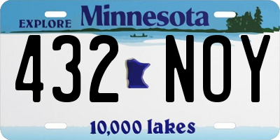 MN license plate 432NOY