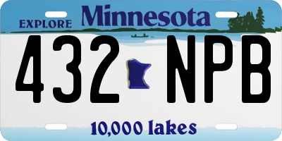 MN license plate 432NPB