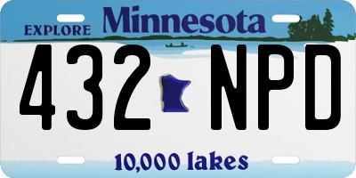 MN license plate 432NPD