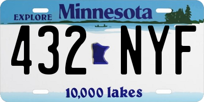 MN license plate 432NYF