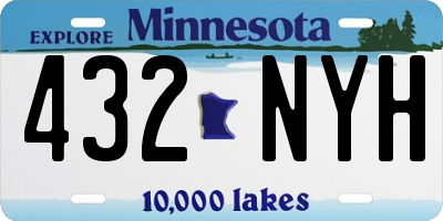 MN license plate 432NYH