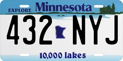 MN license plate 432NYJ