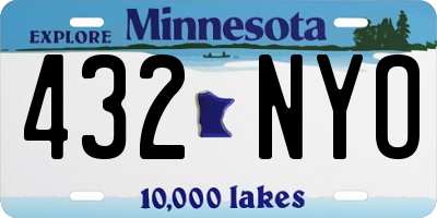 MN license plate 432NYO