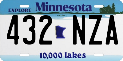 MN license plate 432NZA