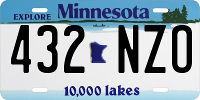 MN license plate 432NZO