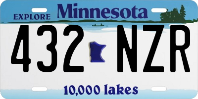MN license plate 432NZR