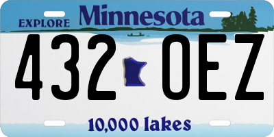 MN license plate 432OEZ