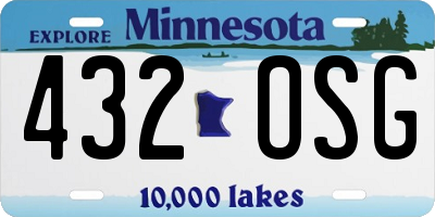 MN license plate 432OSG