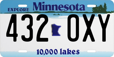 MN license plate 432OXY