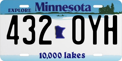 MN license plate 432OYH