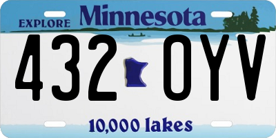 MN license plate 432OYV