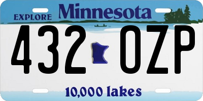 MN license plate 432OZP