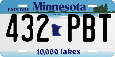 MN license plate 432PBT