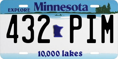 MN license plate 432PIM