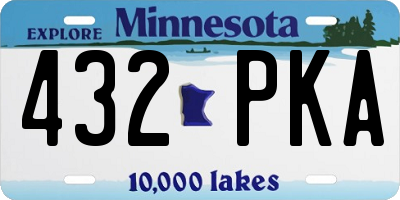 MN license plate 432PKA