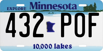 MN license plate 432POF