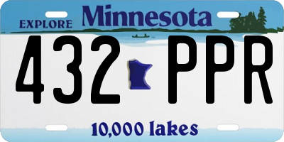 MN license plate 432PPR
