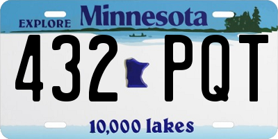 MN license plate 432PQT