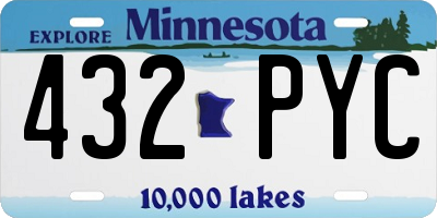 MN license plate 432PYC