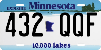 MN license plate 432QQF