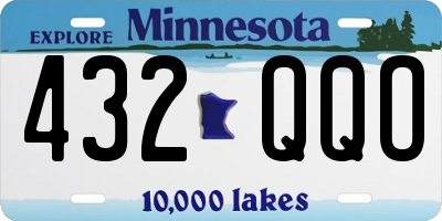 MN license plate 432QQO