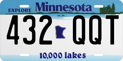 MN license plate 432QQT
