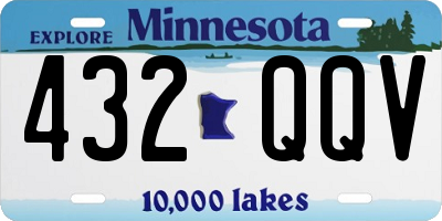 MN license plate 432QQV