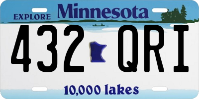 MN license plate 432QRI