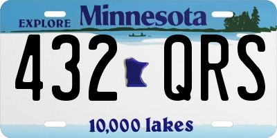 MN license plate 432QRS