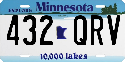 MN license plate 432QRV