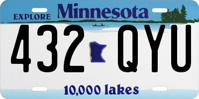 MN license plate 432QYU