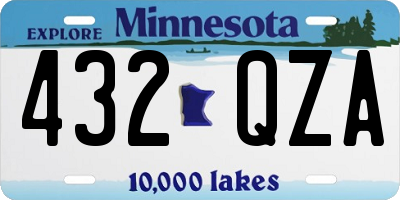 MN license plate 432QZA