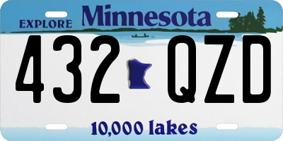 MN license plate 432QZD