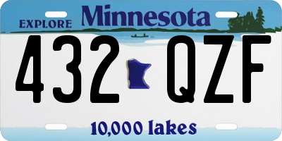 MN license plate 432QZF