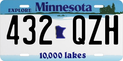 MN license plate 432QZH