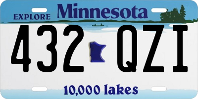 MN license plate 432QZI