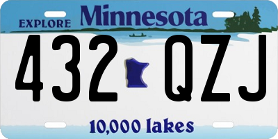 MN license plate 432QZJ