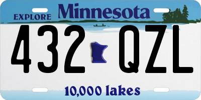 MN license plate 432QZL