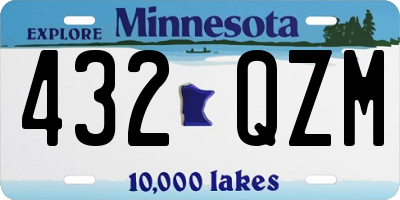 MN license plate 432QZM