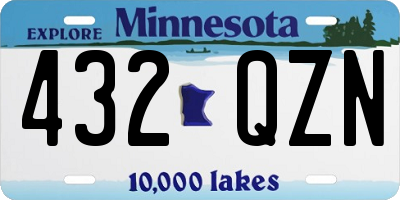 MN license plate 432QZN