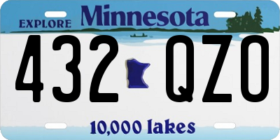 MN license plate 432QZO