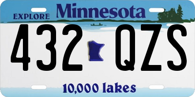 MN license plate 432QZS