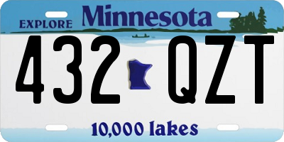 MN license plate 432QZT