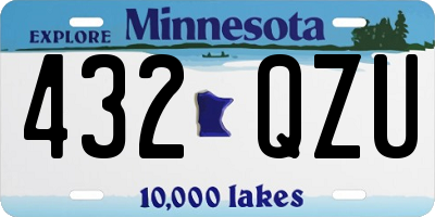 MN license plate 432QZU