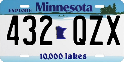 MN license plate 432QZX