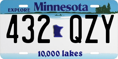 MN license plate 432QZY