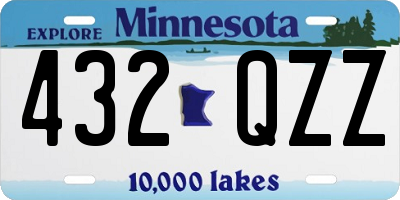 MN license plate 432QZZ