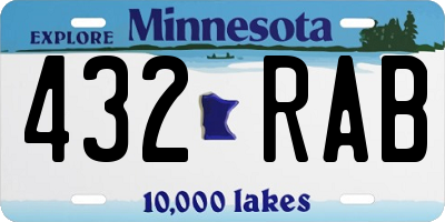 MN license plate 432RAB