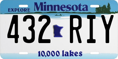 MN license plate 432RIY